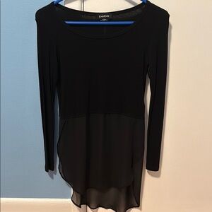 Bebe Black Long Sleeve Women's Top